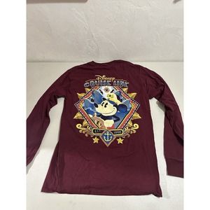 Disney Cruise Line Long Sleeve Mens Size Small Red Graphic Shirt